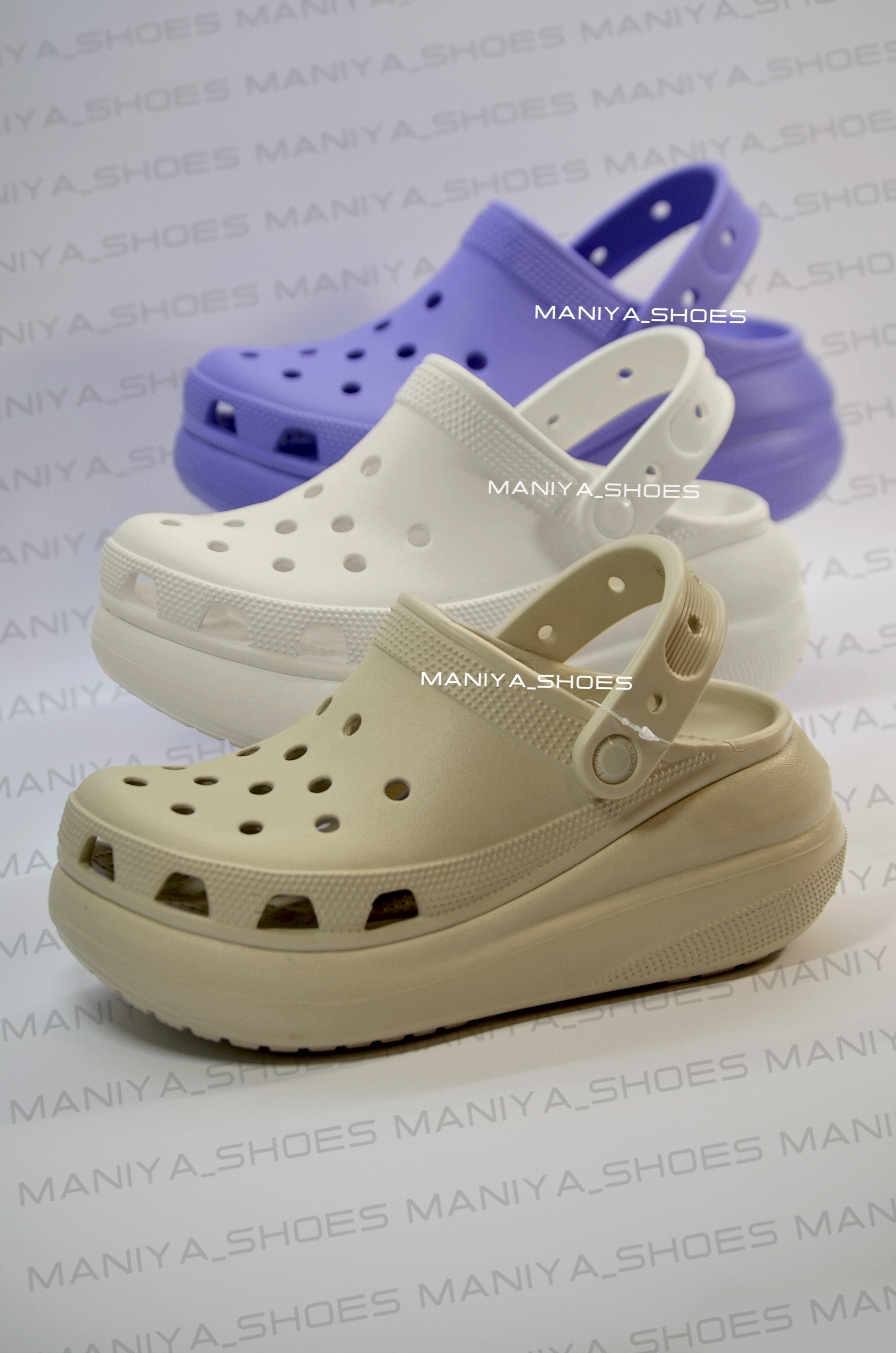 Women's Crocs CRUSH CLOG Кроксы бежевые, фото 1
