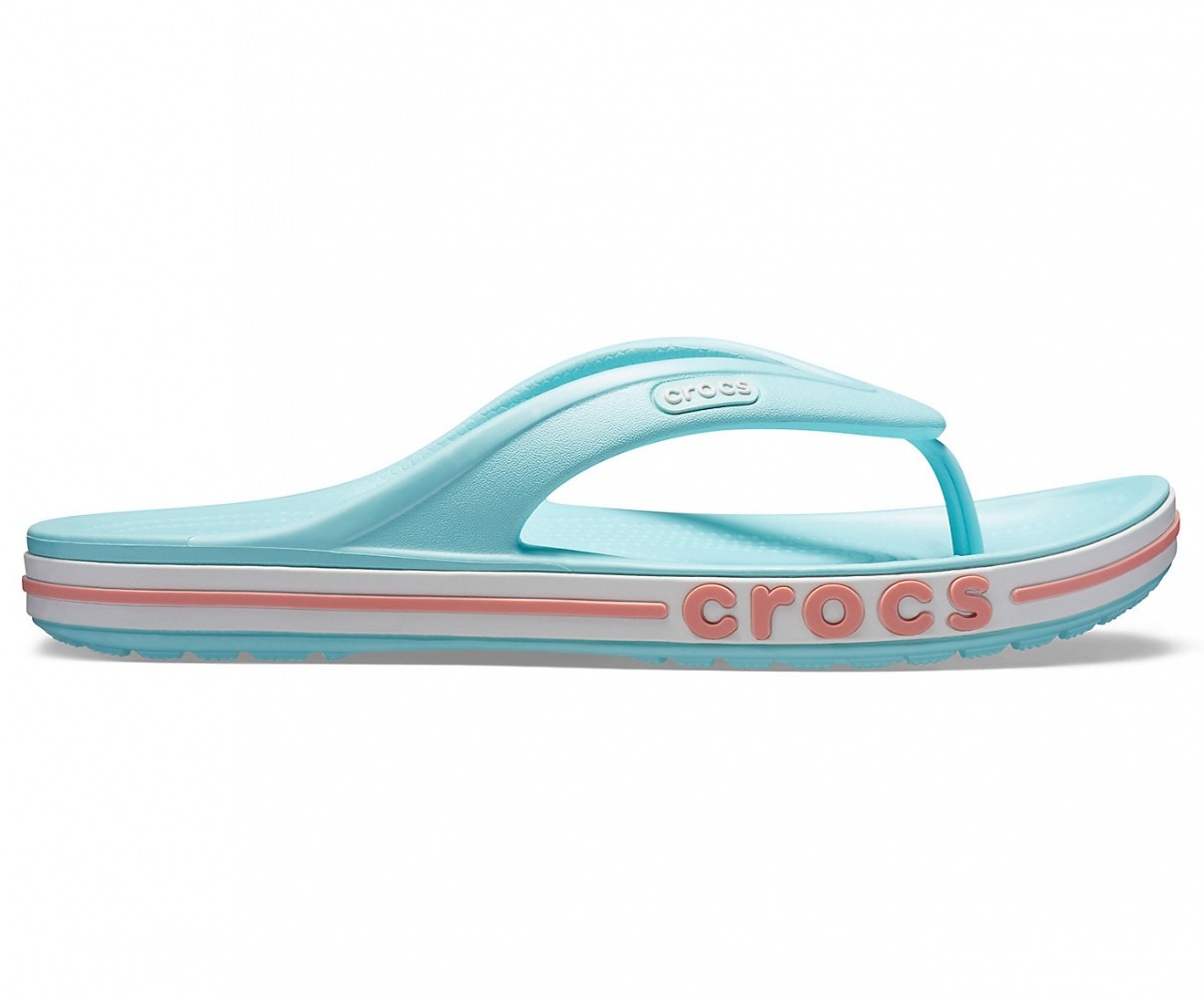 геи во вьетнамках ᐈ Кроксы Crocs Bayaband Flip вьетнамки мятно голубые, женские крокс  оригинал. - купить в интернет магазине Диада