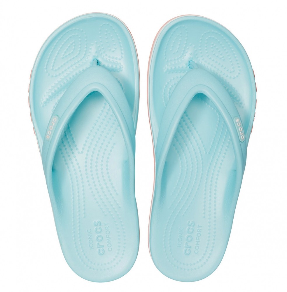 ᐈ Кроксы Crocs Bayaband Flip вьетнамки мятно голубые, женские крокс ...
