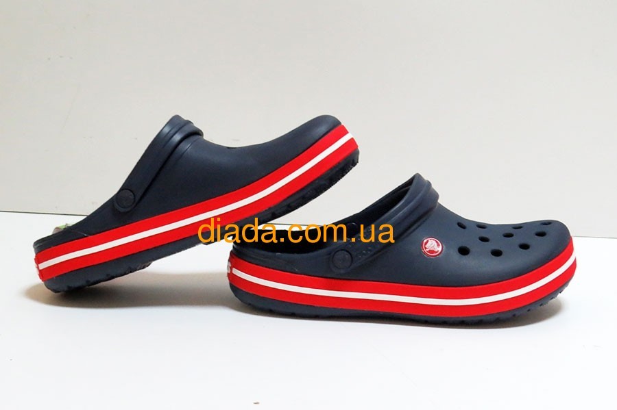 ᐈ Кроксы мужские синие с красным оригинальные Crocs Crocband II.5 ...