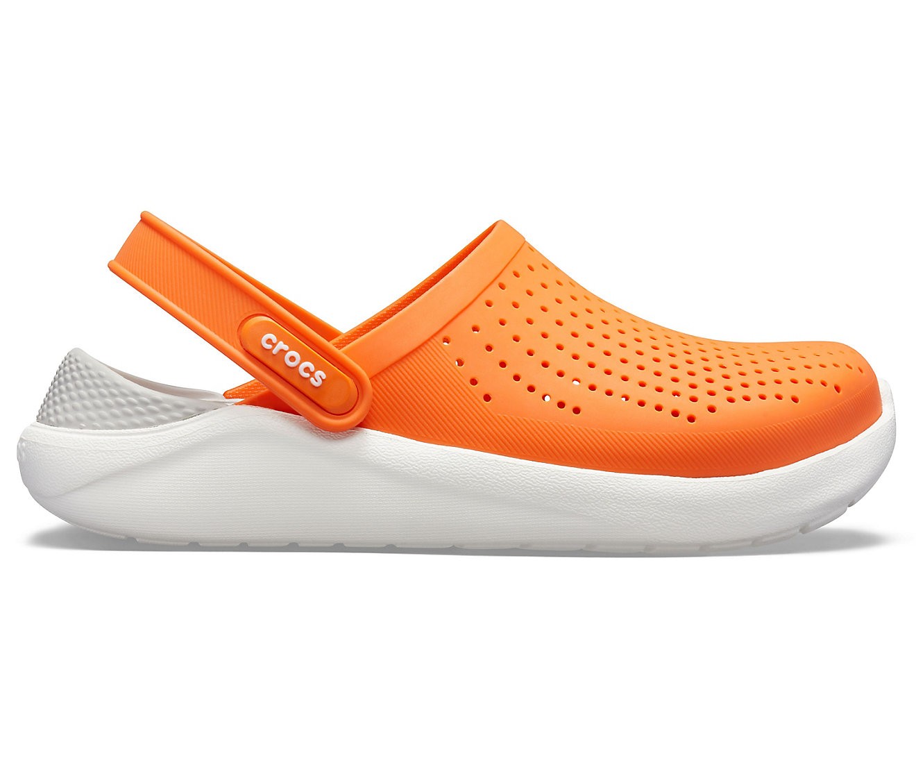 crocs literide white orange