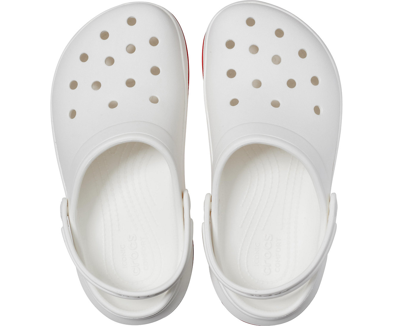 ᐈ Кроксы белые с белым на толстой подошве Crocband™ Full Force Clog ...