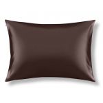 Наволочка из 100% натурального шелка. Коричневый шоколадный 50*70см, фото 1