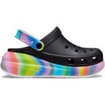 Crocs Classic Crush Clog Spray Dye арт. 207521 — Крокс Класік Краш Сабо чорні з ефектом тай-дай різнокольорові