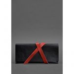 Кожаный женский тревел-кейс Voyager 1.0 черный с красным, фото 1