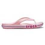 Оригинальные Crocs Bayaband Flip Petal Pink — розовые женские вьетнамки, вид сбоку