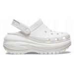 Crocs Classic Mega Crush белые сабо — вид сбоку