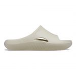 Оригинальные Crocs Mellow Recovery Slide Bone — бежевые шлёпанцы, вид сбоку