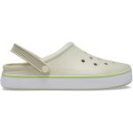 Оригинальные Crocs Off Court Clog Bone — бежевые сабо унисекс, вид сбоку