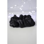 Шелковая резинка для волос из натурального шелка, черная, широкая, фото 1