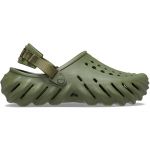 Оригинальные Crocs Echo Clog Army Green — сабо хаки, вид сбоку