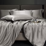 Постельное белье шелковое, из натурального шелка. Серый. Шепот под звездами. Silk Kiss, фото 1