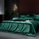 Постільна білизна шовкова, з натурального шовку, зелена. Лісовий абсолют. Silk Kiss, фото 1