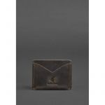 Кожаная визитница 5.0 темно-коричневый Crazy Horse, фото 1