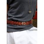 Женский кожаный бохо-ремень светло-коричневый Crazy Horse, фото 1