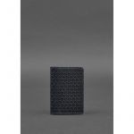 Мужской кожаный кард-кейс (визитница) 6.0 Карбон синий, фото 1