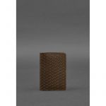 Мужской кожаный кард-кейс (визитница) 6.0 Карбон темно-коричневый Crazy Horse, фото 1