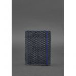 Кожаная обложка для паспорта 2.0 Карбон синяя, фото 1