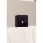 Кожаное портмоне 4.2 на кнопке синее Crazy Horse, фото 1