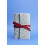 Фетровый женский блокнот (Софт-бук) 1.0 Фетр с кожаными бордовыми вставками, фото 1