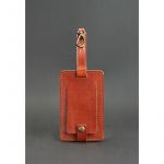 Кожаная бирка для багажа Бланк-тэг светло-коричневая, фото 1