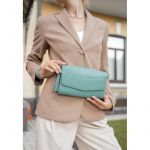 Кожаная женская сумка Элис бирюзовая, фото 1