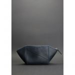 Женская кожаная косметичка 2.0 синяя Crazy Horse, фото 1