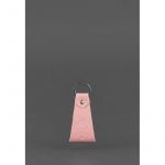 Кожаный розовый брелок-петля, фото 1