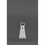 Кожаный серый брелок-петля, фото 1