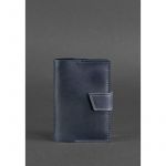 Кожаная обложка для паспорта 4.0 синяя, фото 1