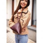 Кожаная женская сумка-косметичка Пирамида Марсала, фото 1