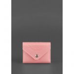 Женский кожаный кард-кейс 3.0 (Гармошка) Розовый с мандалой, фото 1