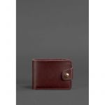 Кожаное портмоне 4.3 бордовое, фото 1