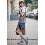 Кожаная плетеная женская сумка Пазл M черная Krast, фото 1