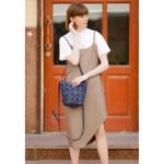 Кожаная плетеная женская сумка Пазл M синяя Crazy Horse, фото 1