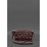 Кожаная женская сумка Пазл S бордовая Krast, фото 1