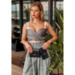 Набор женских черных кожаных сумок Mini поясная/кроссбоди, фото 1