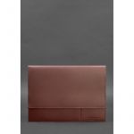 Кожаная папка для документов А4 (на магнитах) бордовая, фото 1