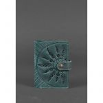 Женская кожаная обложка для паспорта 3.0 Инди зеленая, фото 1