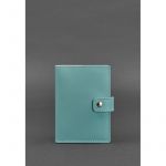 Кожаная обложка для паспорта 5.0 (с окошком) бирюзовая, фото 1