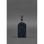 Кожаная бирка для багажа 2.0 Темно-синяя Crazy Horse, фото 1