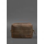 Кожаная косметичка-несессер 3.1 Темно-коричневый Crazy Horse, фото 1