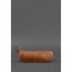 Кожаный пенал-несессер (футляр для очков) 4.0 Светло-коричневый Crazy Horse, фото 1