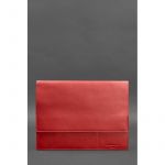 Кожаная папка для документов А4 (на магнитах) красная, фото 1