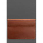 Кожаный чехол-конверт на магнитах для MacBook 15-16 дюйм Светло-коричневый Crazy Horse, фото 1