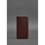 Кожаное портмоне на молнии 6.1 Бордовое, фото 1