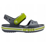 Детские Сандалии Crocs Bayaband Sandal Kids Charcoal / Серые Кроксы Сандалии, фото 1