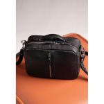 Женская кожаная сумка Avenue черная флотар, фото 1