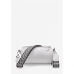 Кожаная сумка поясная-кроссбоди Cylinder белая флотар, фото 1