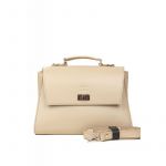 Женская кожаная сумка Classic бежевая, фото 1